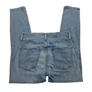 Agolde Jeans Womens 27 Light Wash Mid Rise Skinny Distressed Knee Denim Made USA